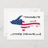 UP_Flag_of_the_United_States_Wave, Michigan's, ... Briefkaart (Voorkant / Achterkant)