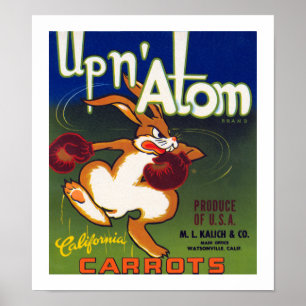Up n' Atom California Carrots Poster