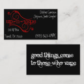 up~n~vape visitekaartje (Voorkant / Achterkant)