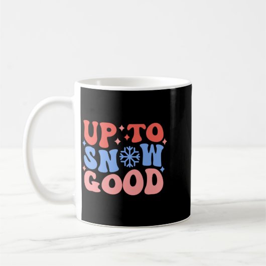 Up To Snow Good Fun Winter Design  Koffiemok (Links)