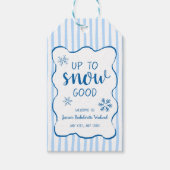 Up To Snow Good Winter Snowflake Bachelorette  Cadeaulabel (Voorkant)