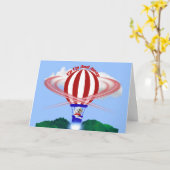Up Up Away Happy Birthday Kaart (Gele Bloem)
