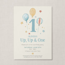 Up Up One Vintage Ballon Dagdroom Eerste Verjaarda