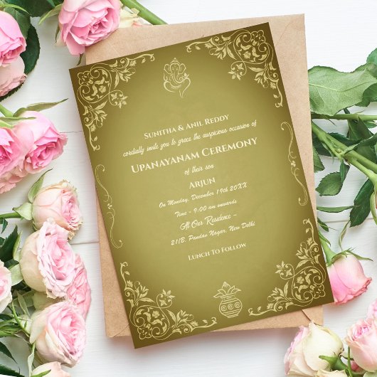 Upanayanam aka Hindoestaanse Heilige Draad Janeu C Kaart