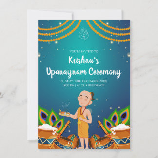 Upanayanam uitnodiging Thread Ceremony uitnodiging