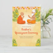 Upanayanam uitnodigingen & Thread Ceremonie uitnod (Staand voorkant)