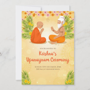 Upanayanam uitnodigingen & Thread Ceremonie uitnod