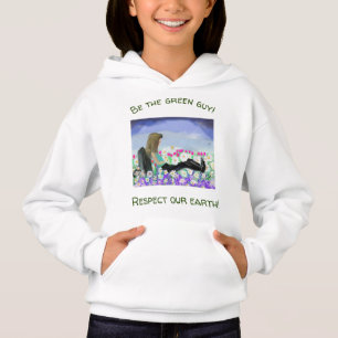Upbeat Daisy Girl in Nature Sweatshirt pour filles