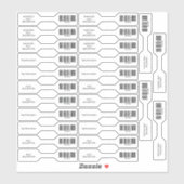 UPC Barcode Inventory Barbell Stickers (Vel)