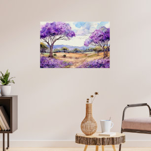 Upcountry Maui Jacaranda Poster