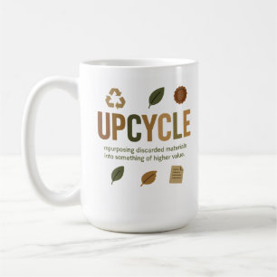 Upcyclen van afvalmateriaal tot iets nieuws koffiemok