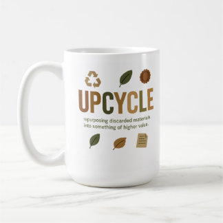 Upcyclen van afvalmateriaal tot iets nieuws koffiemok