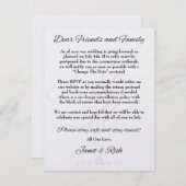 Update bruiloft aankondiging kaart covid19 opslaan (Voorkant / Achterkant)