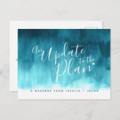 Update om een wattenwashartenbruiloft te plannen g aankondigingskaart (Voorkant / Achterkant)