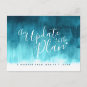 Update om een wattenwashartenbruiloft te plannen g aankondigingskaart (Voorkant)