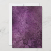 Update over Paarse en groene Floral Wedding Kaart (Achterkant)