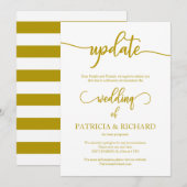 Update uitgesteld huwelijksaankondiging Gold Scrip Kaart (Voorkant / Achterkant)