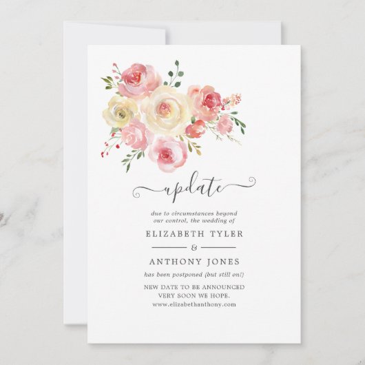 Update voor Blush- en Gele pasteelbekjes Kaart (Voorkant)