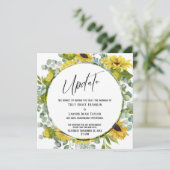 "Update" Waterverf Floral uitgestelde bruiloft Kaart (Staand voorkant)