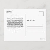 Updateroze voor gebeurtenissen briefkaart (Achterkant)