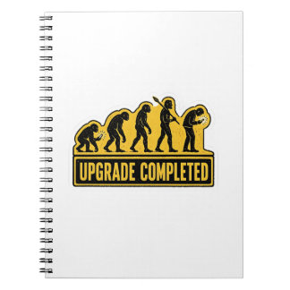 Upgrade Voltooid Grappige Evolutie Notitieboek