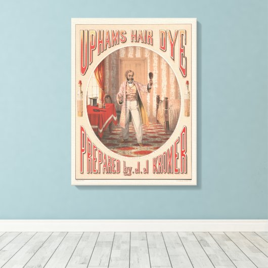 Uphams Haarverf, Circa 1864 Canvas Afdruk (Insitu (Houten vloer))