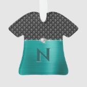 Upholstérie et monogramme turquoise Faux métal (dos)