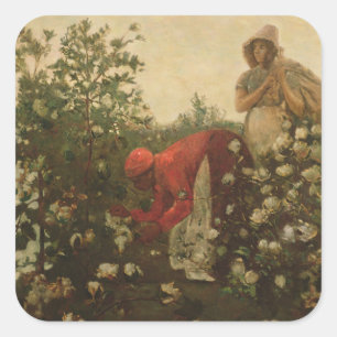 Upland Cotton Vierkante Sticker