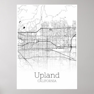 Upland Map - California - City Map Poster