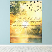 Uplifting Bible Verses Serene Nature Scenes Canvas Afdruk (Insitu (Houten vloer))