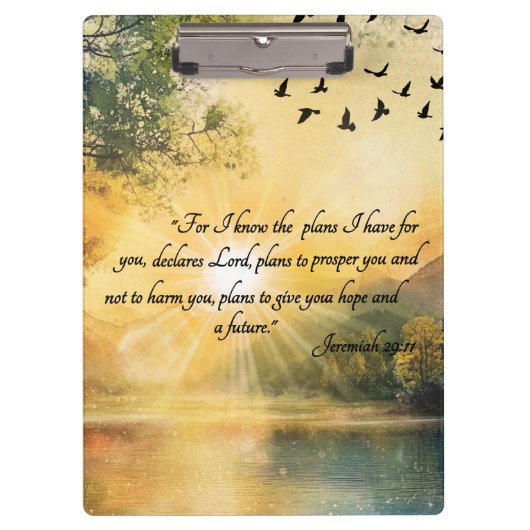 Uplifting Bible Verses Serene Nature Scenes Klembord (Voorkant)