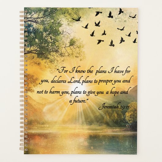 Uplifting Bible Verses Serene Nature Scenes Planner (Voorkant)