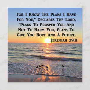 UPLIFTING JEREMIAH 29:11 SUNRISE KAART