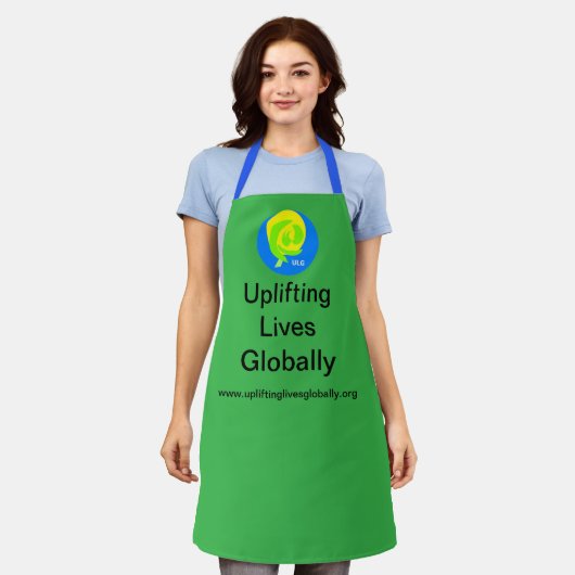 Uplifting Lives Globally, Apron - Green Schort (Gedragen)