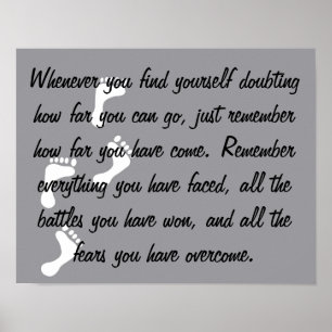 Uplifting poster a no fear reminder