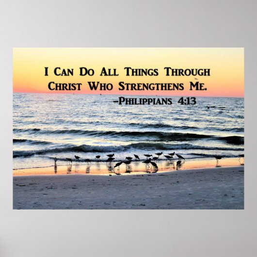 UPLIFTING SUNRISE PHILIPPIANS 4:13 POSTER (Voorkant)