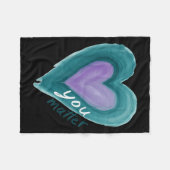 Uplifting you  Suicide Prevention Heart Design  Fleece Deken (Voorkant (Horizontaal))