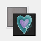 Uplifting you  Suicide Prevention Heart Design  Magneet (Voorkant / Achterkant)