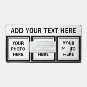 Upload 3Photos & Add Text – Eenvoudig Afbeelding Bureaumat (Keyboard & Muis)