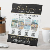 Upload 4 Product Afbeeldingen, QR Codes & Business Reclamebord Met Voetstuk (Insitu)