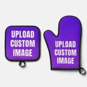Upload Aangepaste 2 Afbeelding - Voeg Je Eigen Toe Ovenwant & Pannenlap Set