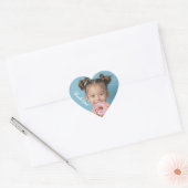 Upload aangepaste foto Kinder Dank u Modern Heart Hart Sticker (Envelop)