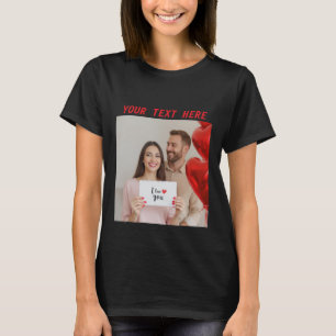 upload afbeelding Custom Photo Happy Valentine's D T-shirt