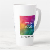 Upload Afbeelding Foto Company Logo Name Text Larg Latte Mok (Rechterhoek)