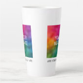 Upload Afbeelding Foto Company Logo Name Text Larg Latte Mok (Voorkant)