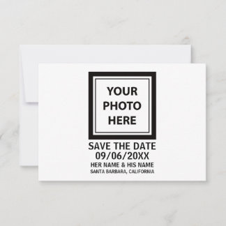 Upload Afbeelding Foto & Tekst toevoegen – Eenvoud Save The Date