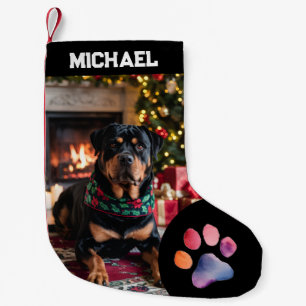 Upload afbeelding Hond Aangepaste foto tekst Perso Kleine Kerstsok