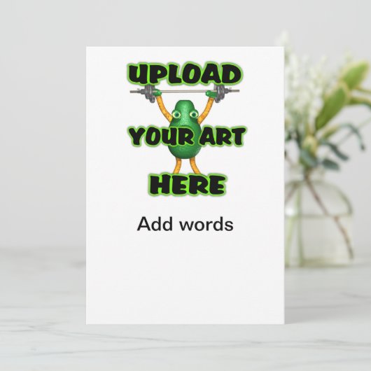 Upload art naar uitnodiging 4x8 in (Staand voorkant)