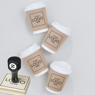 Upload Bedrijf Logo Custom Business Branding Wood Rubberstempel