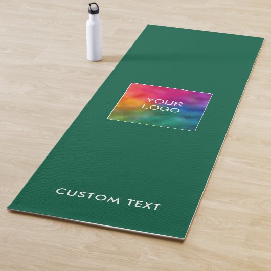 Upload Business Logo Custom Text Name Template Yogamat (In situ)